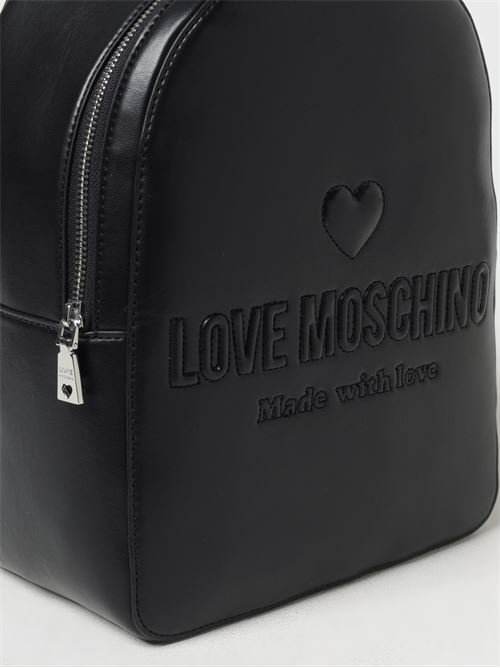 ZAINO PU GRS NERO+GALV.NIKEL LOVE MOSCHINO | JC4222PP0MKF0/00B